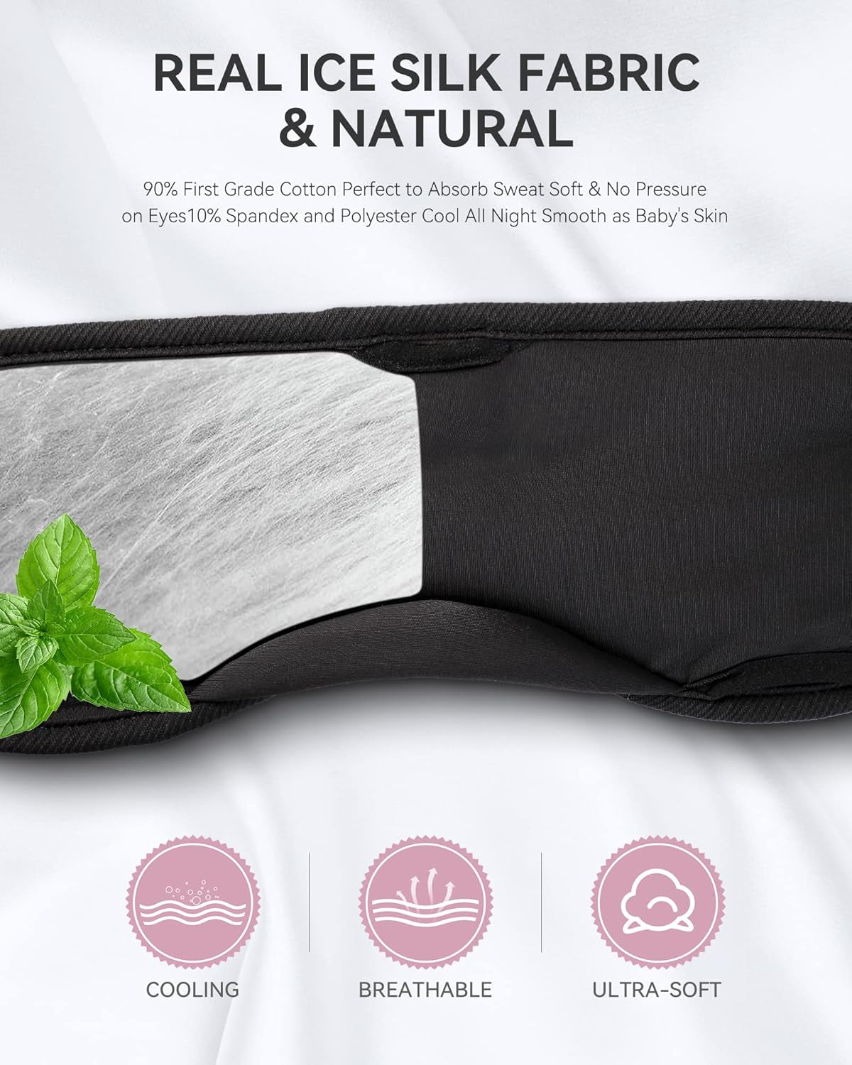 Bluetooth 5.4 Sleep Headphones Eye Mask, Breathable Sleeping Headband Headphones with Wireless Earbuds Earphones for Side Sleepers Mom Women Cool Tech Unique Gifts Gadget